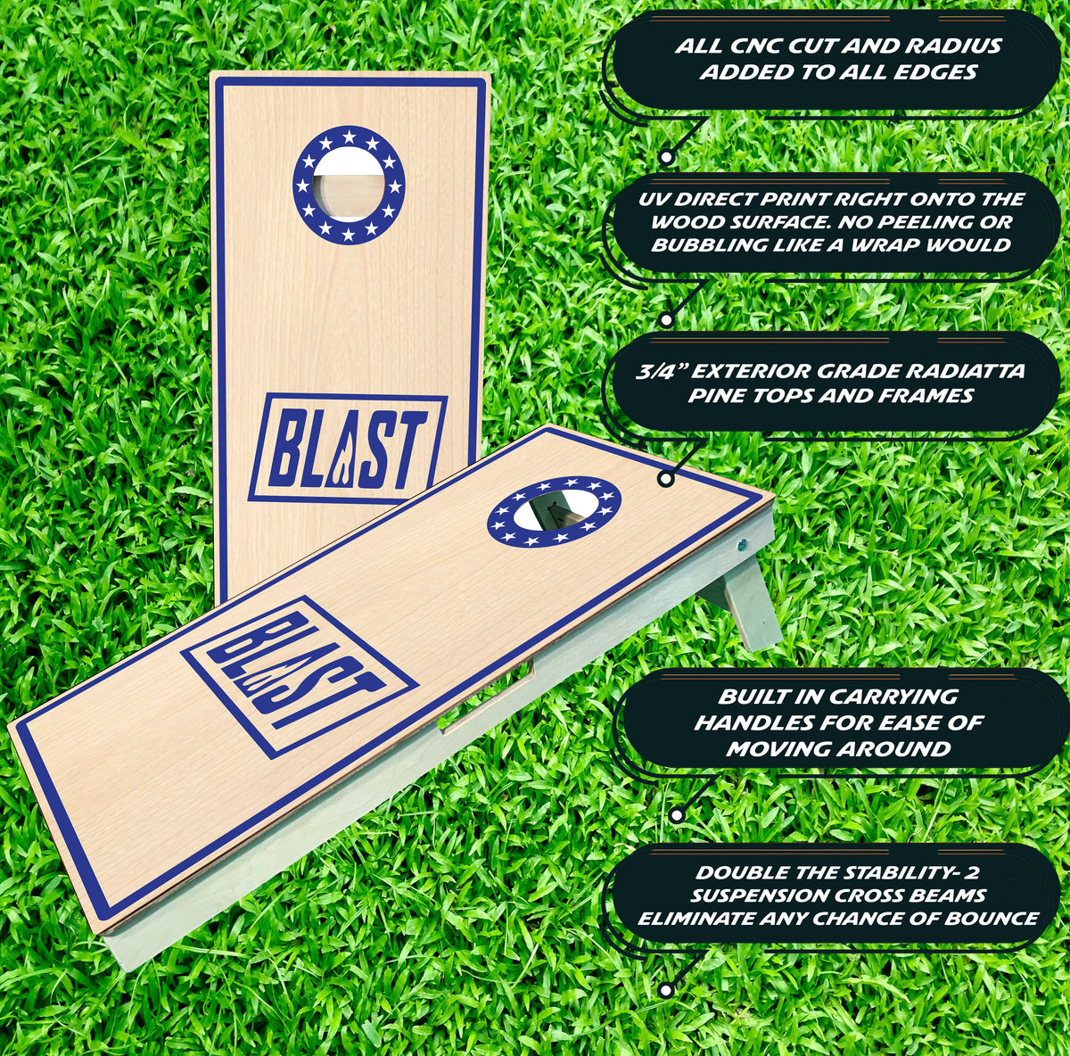 Lineman American Flag Cornhole Boards - Free Personalization
