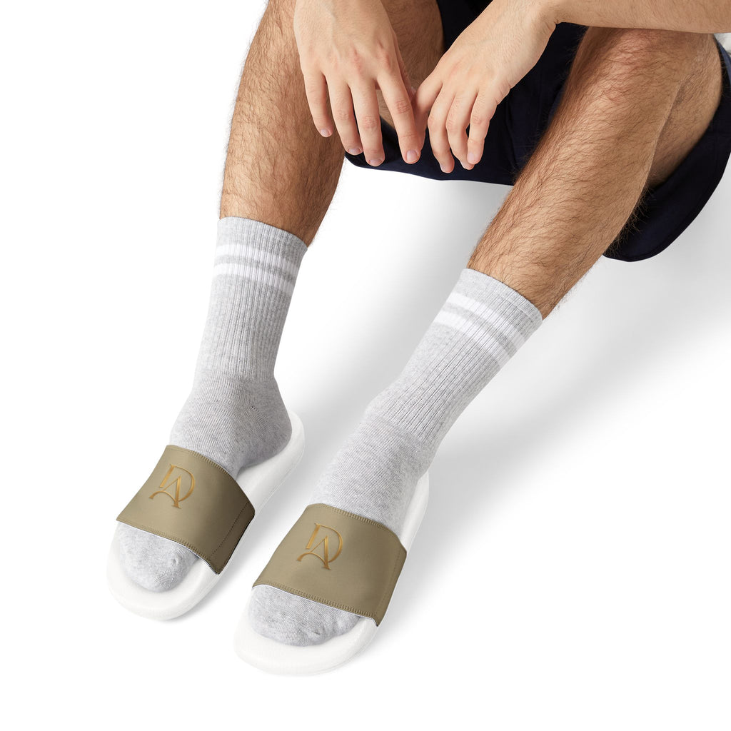 Men's Adjustable Slide Sandals — Removable Strap, Cushioned Pool & Casual Slides