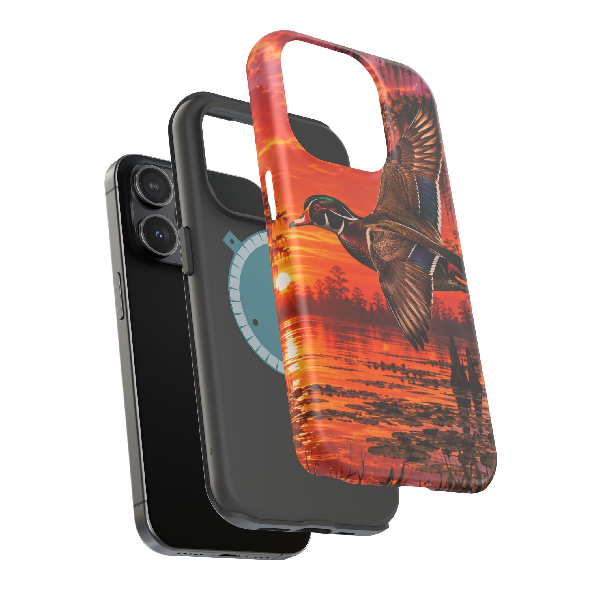Wood Duck Sunset Phone Case — Magnetic Impact-Resistant