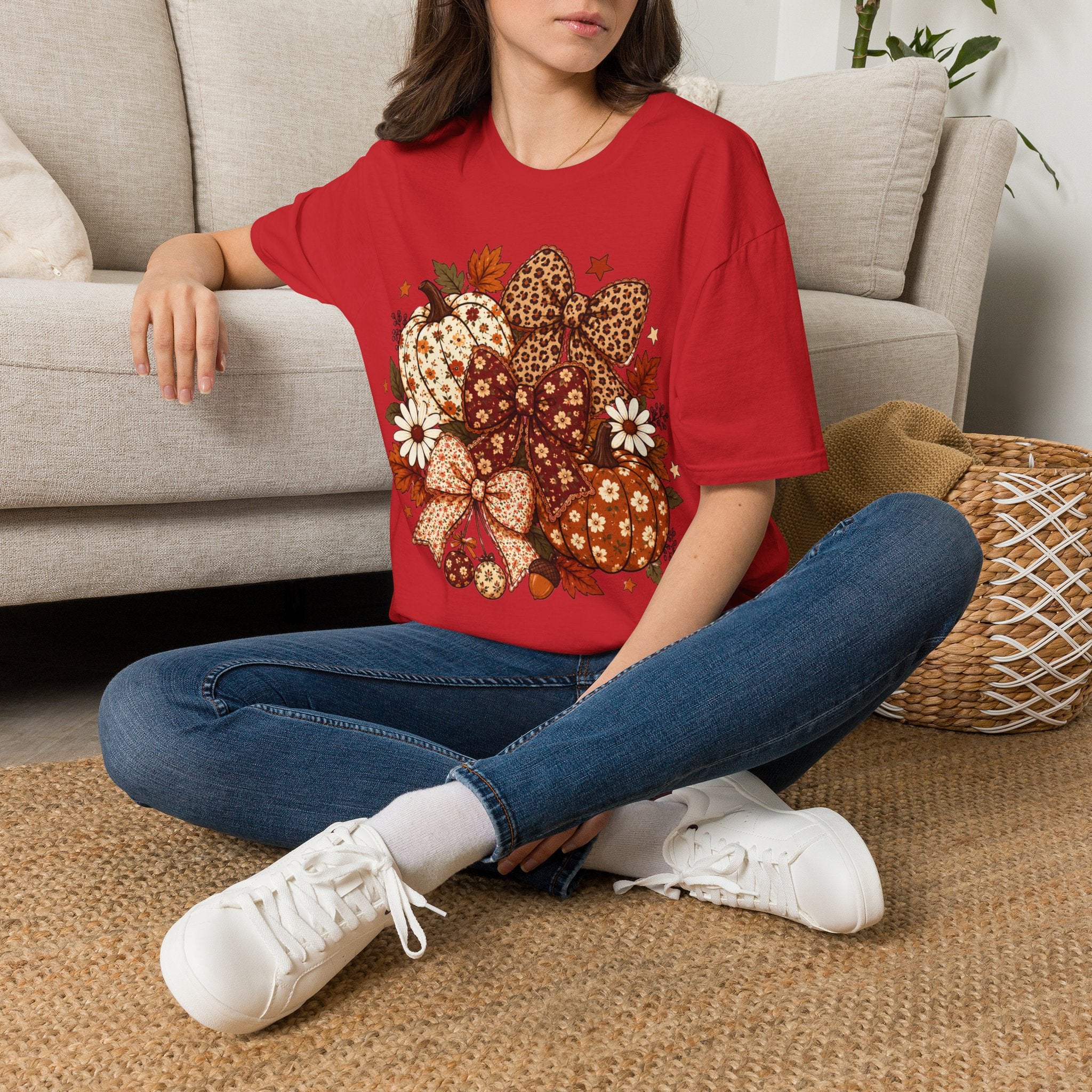 Fall Leopard Pumpkins T-Shirt