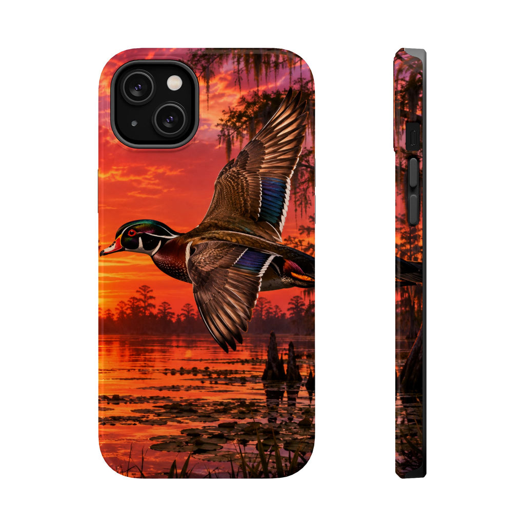 Wood Duck Sunset Phone Case — Magnetic Impact-Resistant