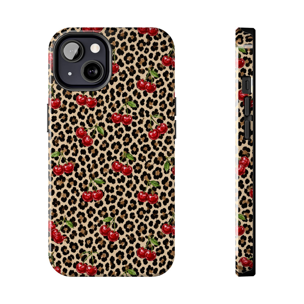 Cherry Leopard Tough Phone Case