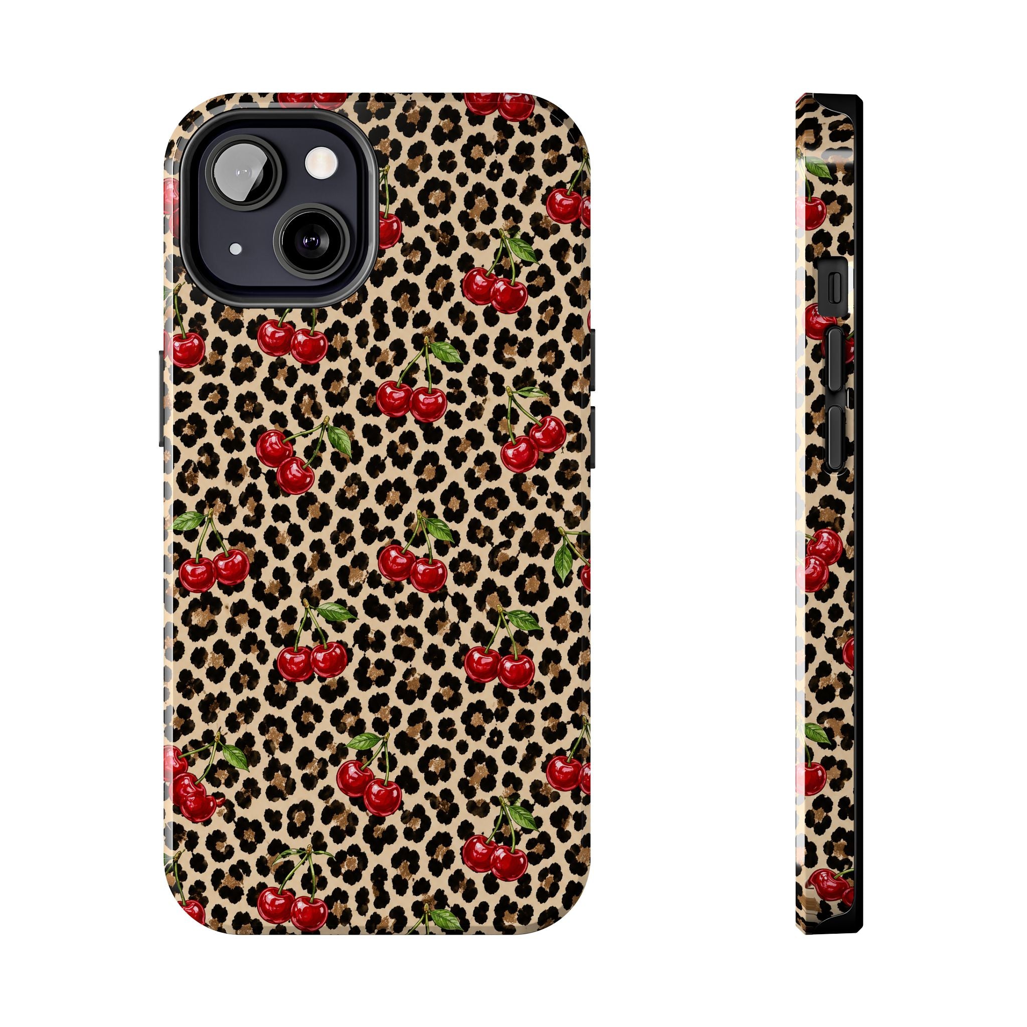 Cherry Leopard Tough Phone Case