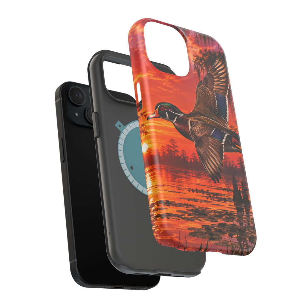Wood Duck Sunset Phone Case — Magnetic Impact-Resistant