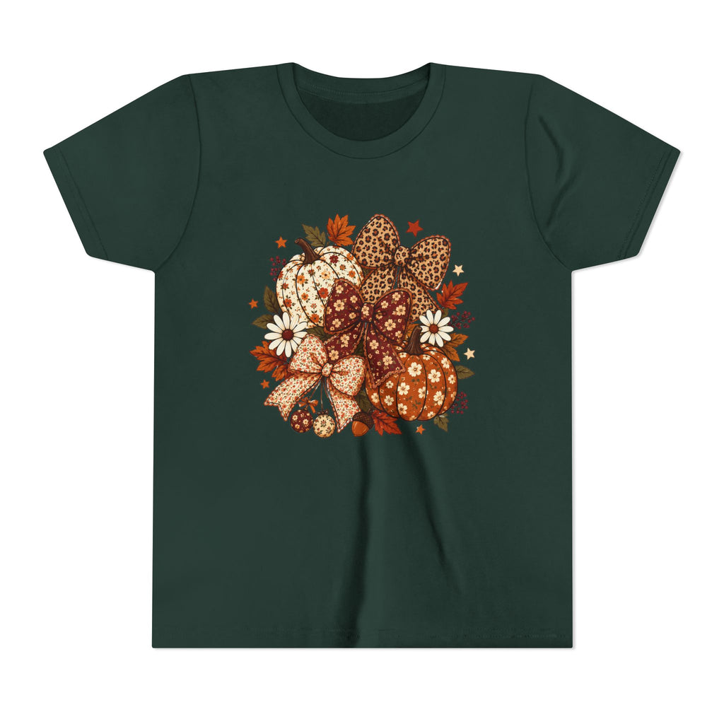 Youth Tee — Autumn Pumpkin Bouquet Graphic Shirt