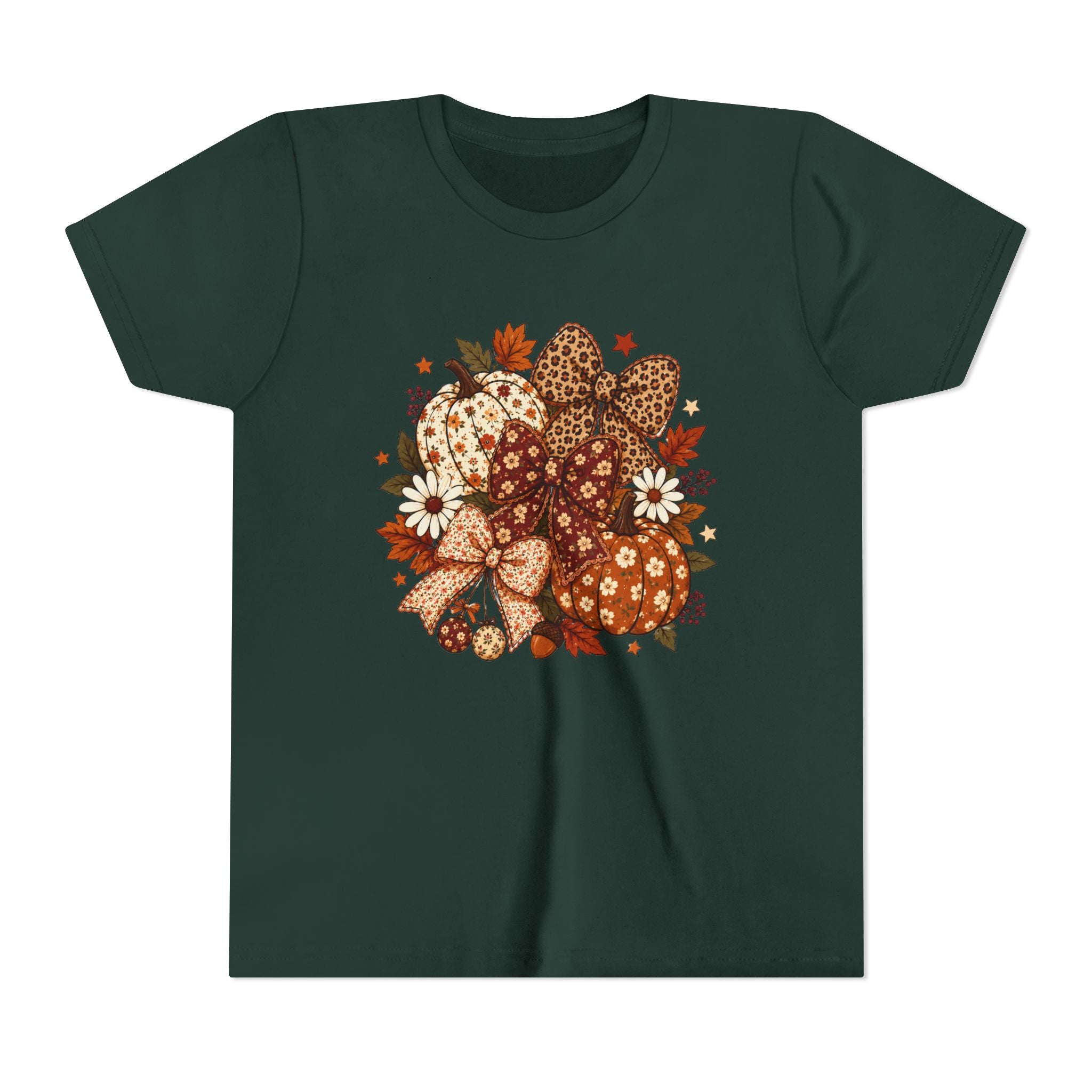Youth Tee — Autumn Pumpkin Bouquet Graphic Shirt