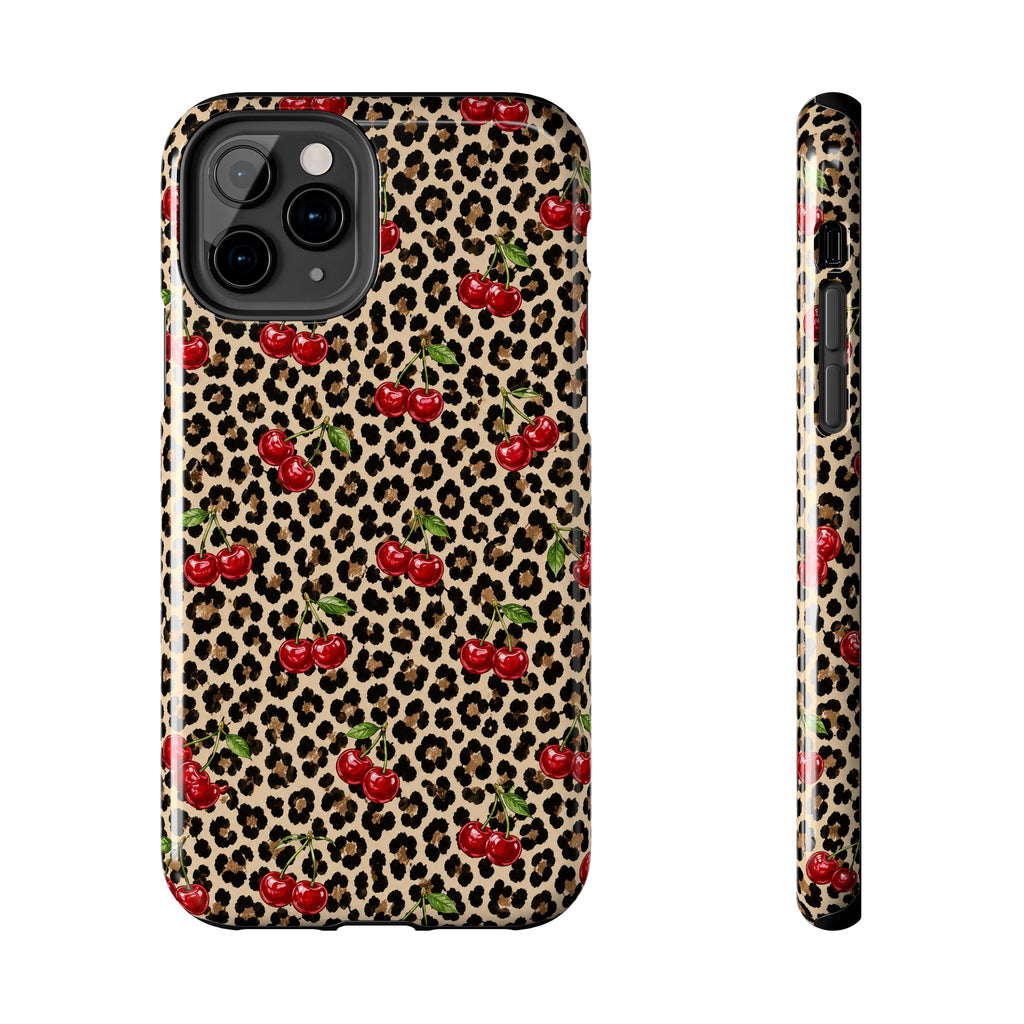 Cherry Leopard Tough Phone Case
