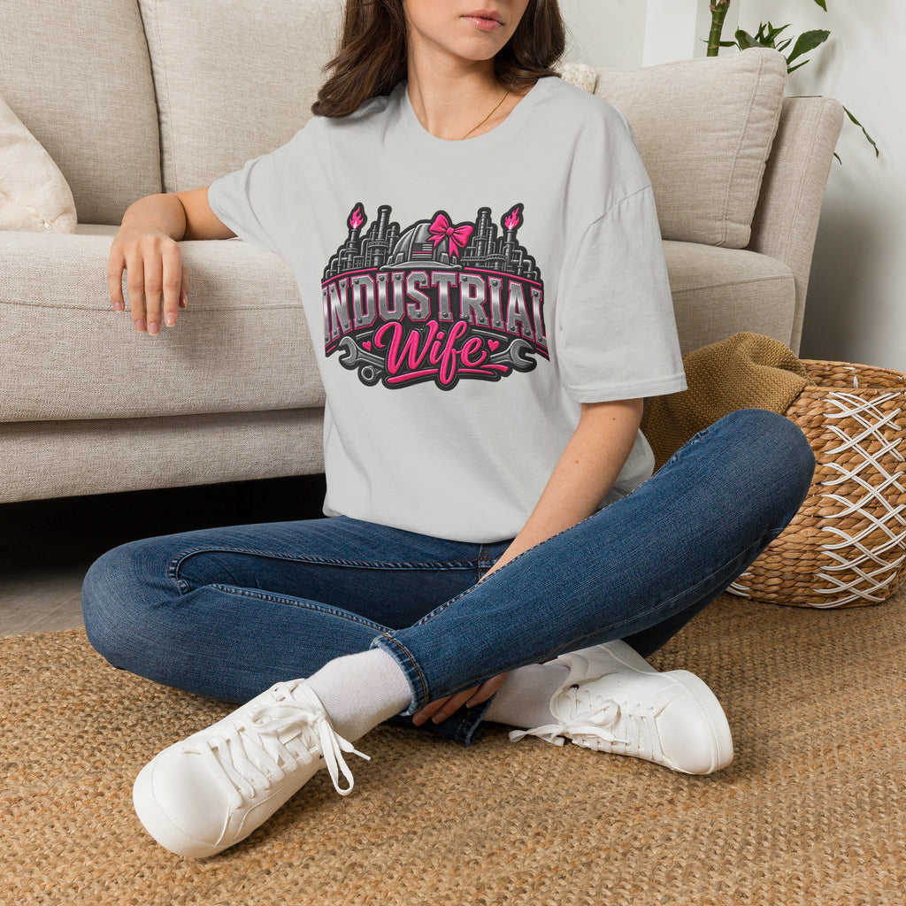 Industrial Wife T-Shirt — Pink Bow Steel Mill Apparel