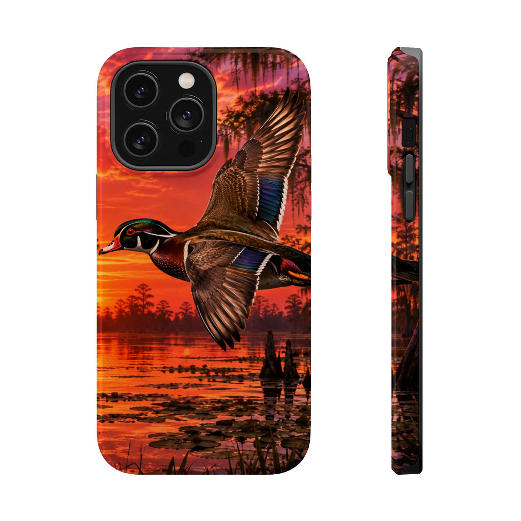 Wood Duck Sunset Phone Case — Magnetic Impact-Resistant