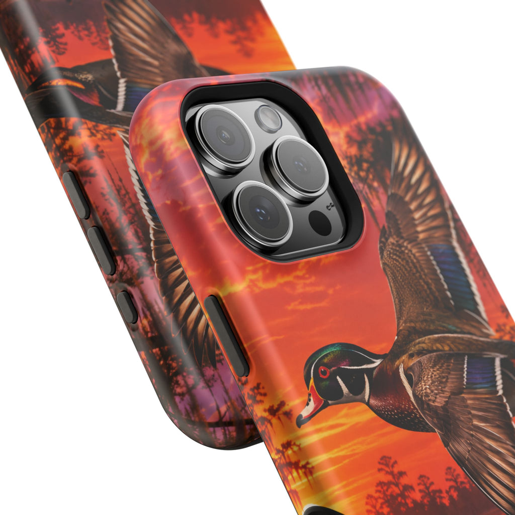Wood Duck Sunset Phone Case — Magnetic Impact-Resistant