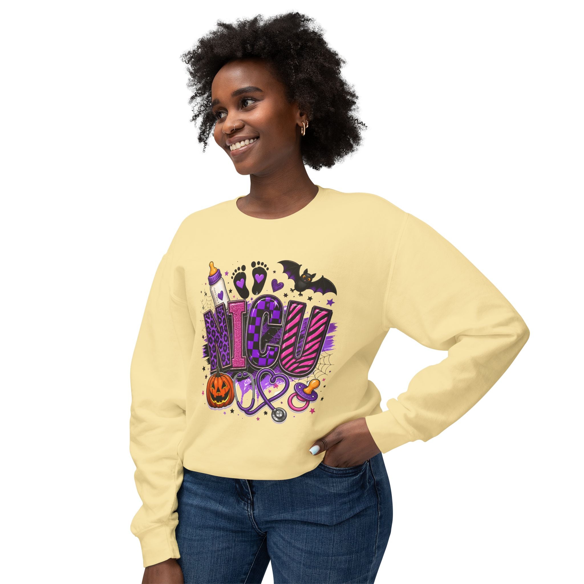 NICU Nurse Halloween Crewneck Sweatshirt