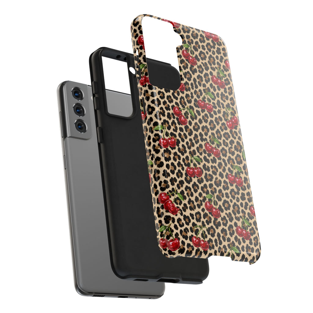 Cherry Leopard Tough Phone Case