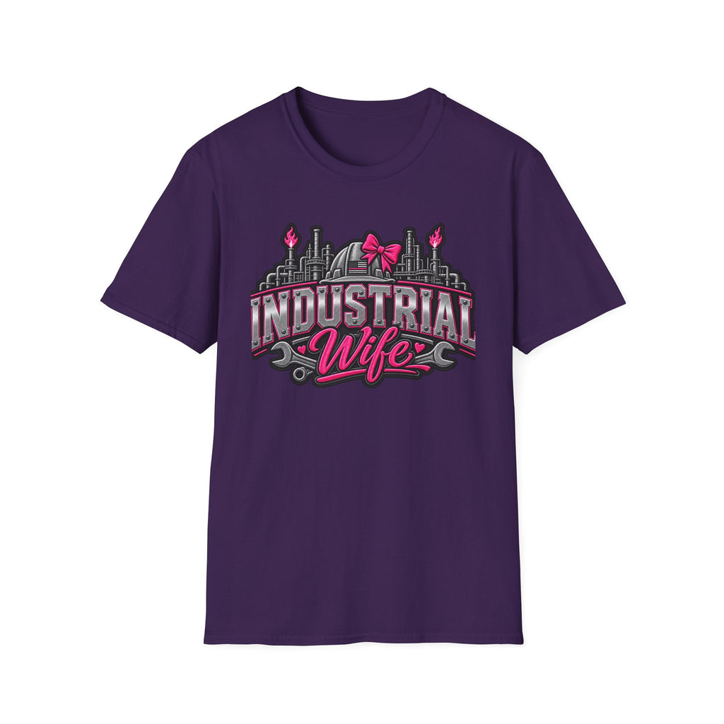 Industrial Wife T-Shirt — Pink Bow Steel Mill Apparel