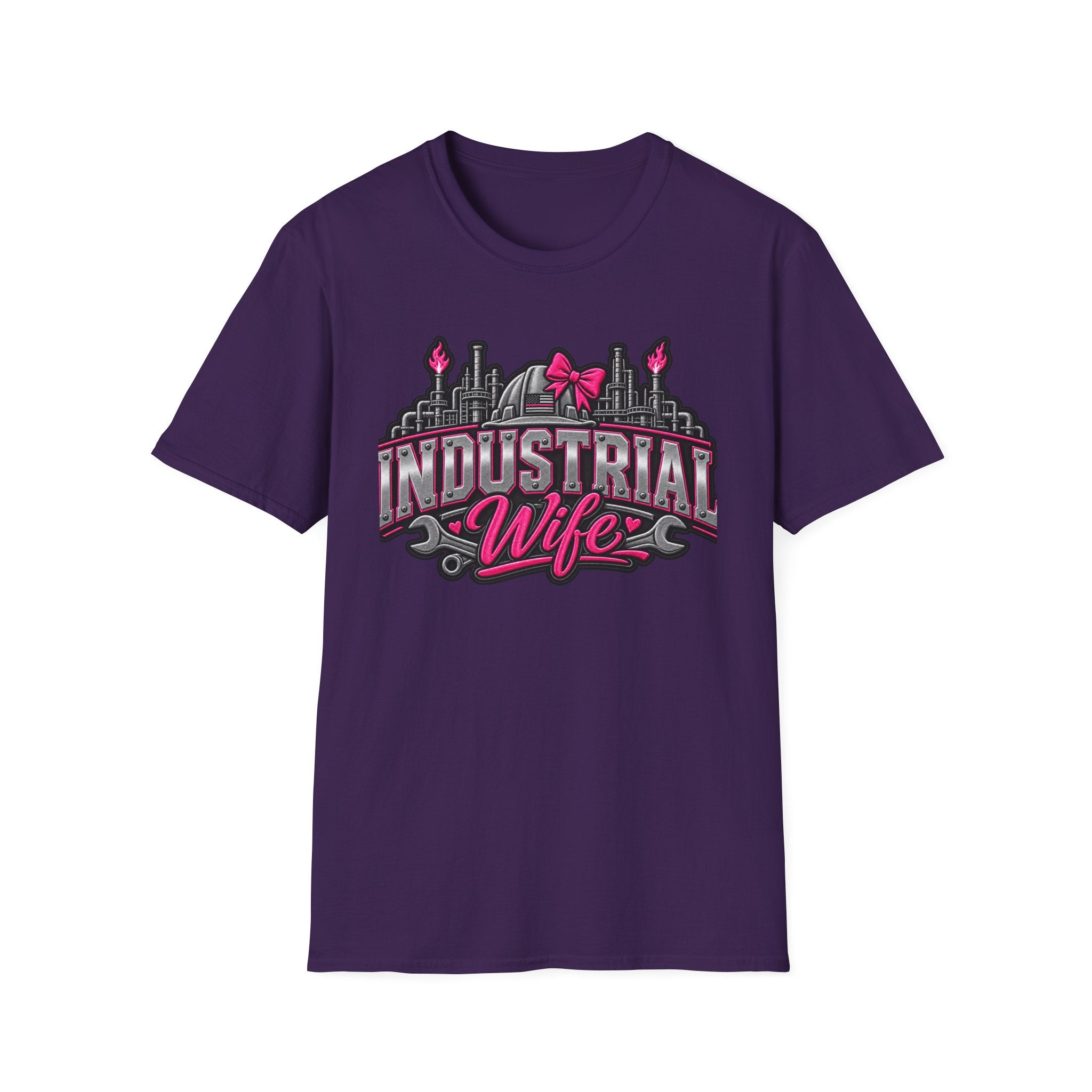 Industrial Wife T-Shirt — Pink Bow Steel Mill Apparel