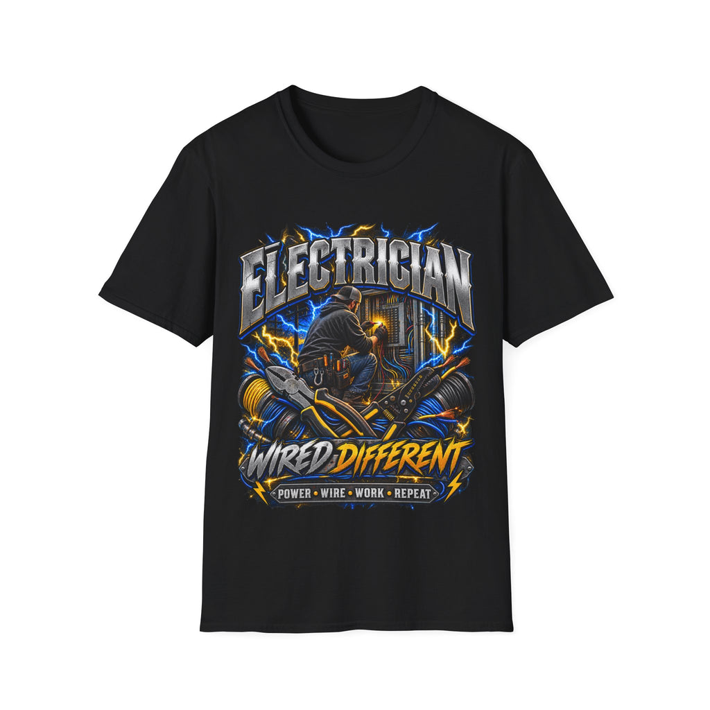 Electrician T-Shirt — Wired Different Graphic Tee
