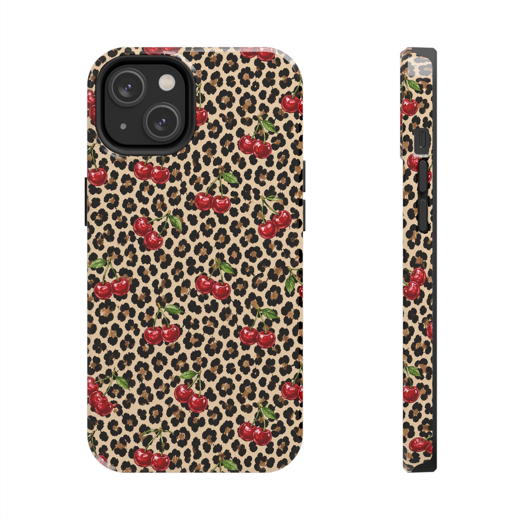 Cherry Leopard Tough Phone Case