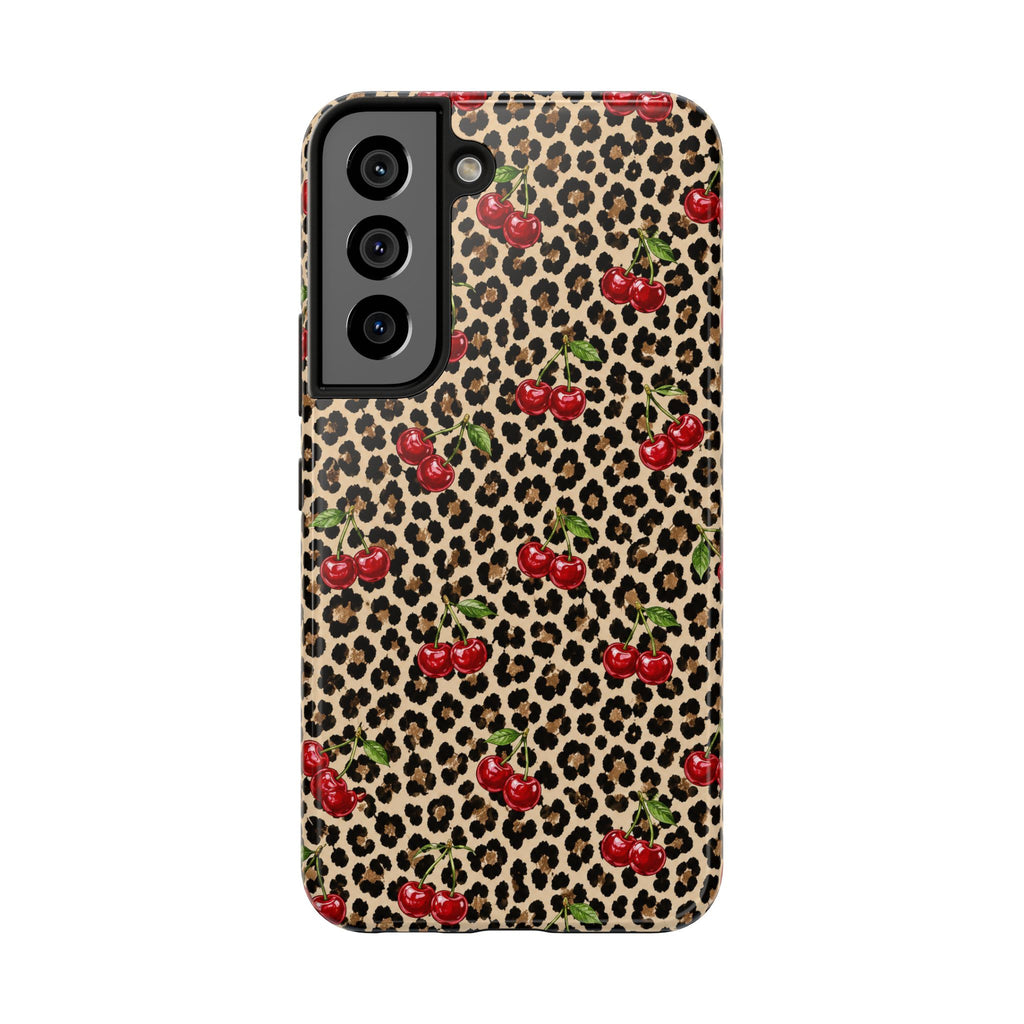 Cherry Leopard Tough Phone Case