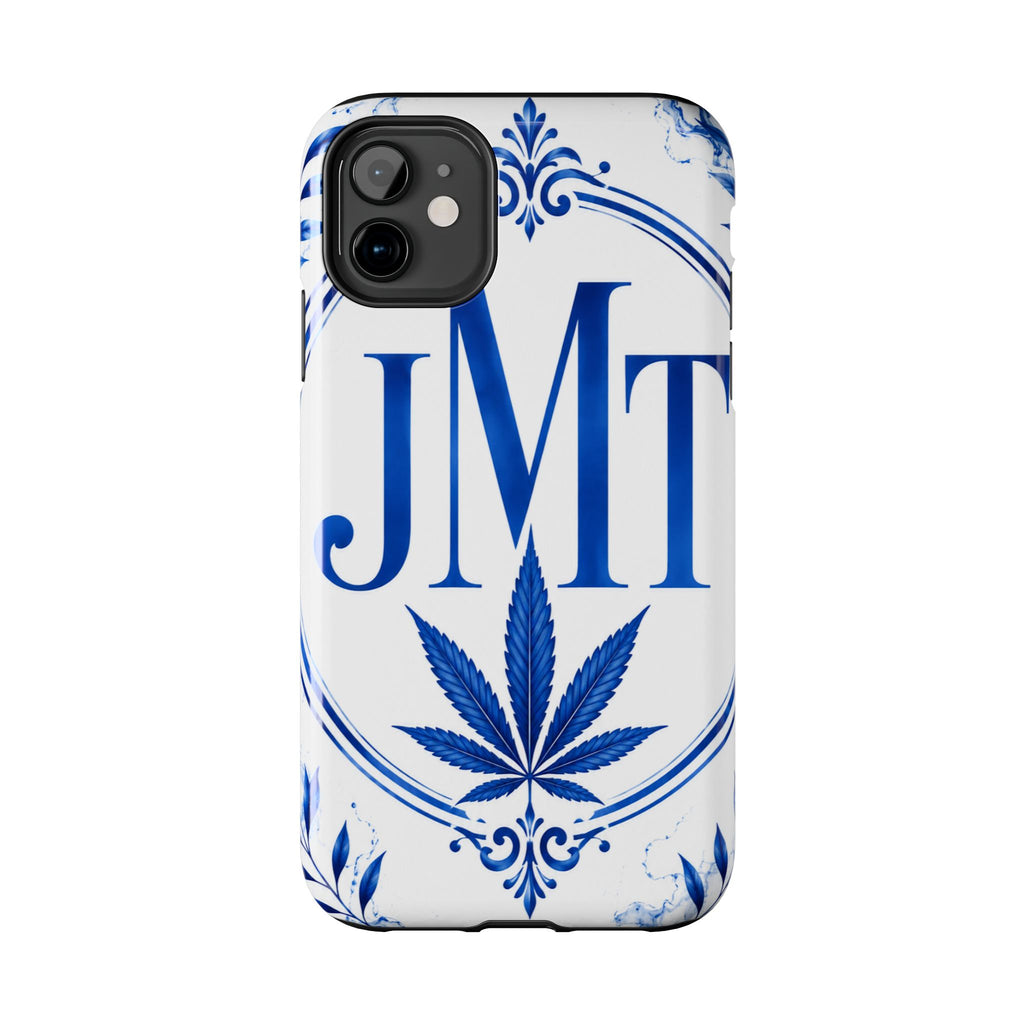 Phone Case — Blue Monogram ‘JMT’ with Leaf Emblem