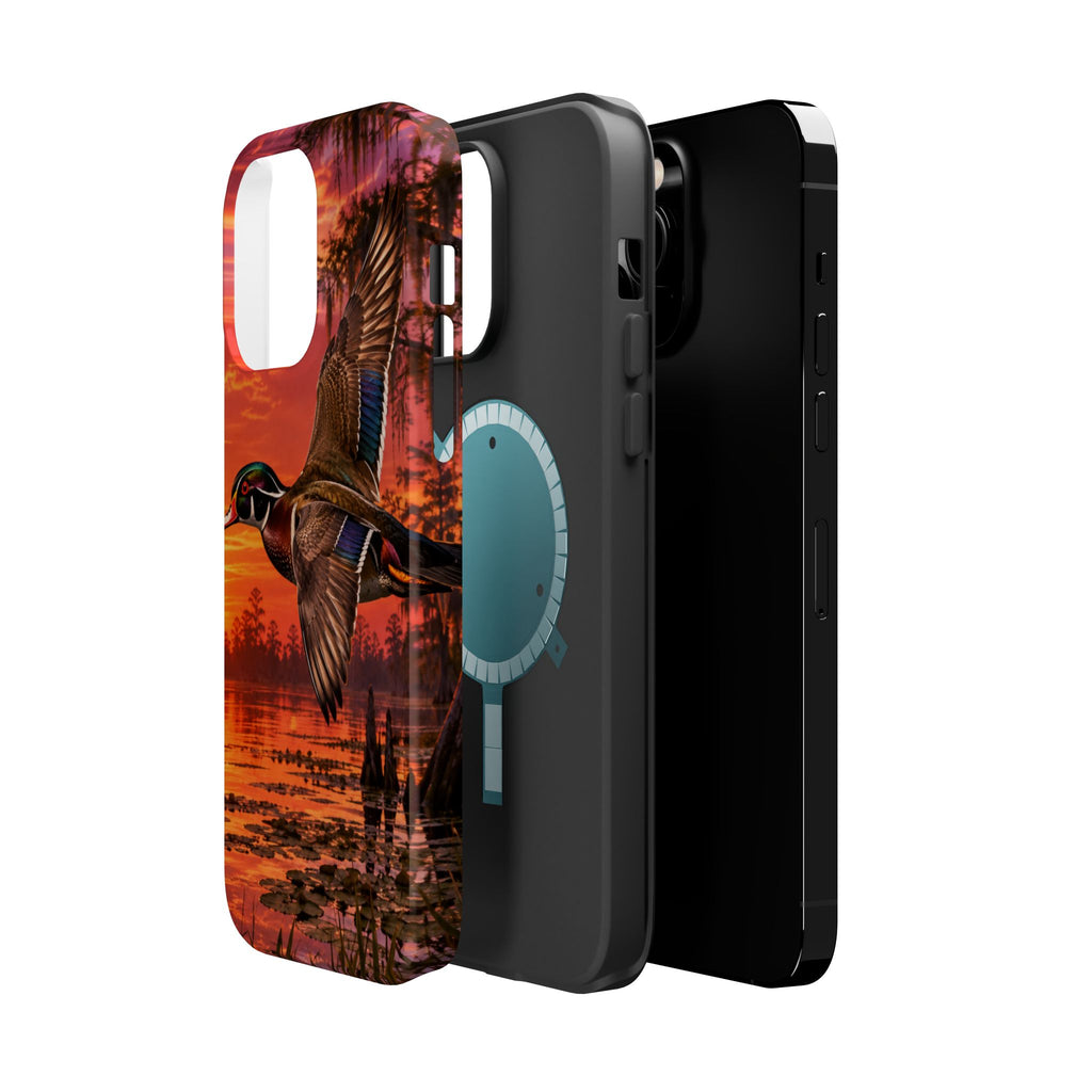 Wood Duck Sunset Phone Case — Magnetic Impact-Resistant