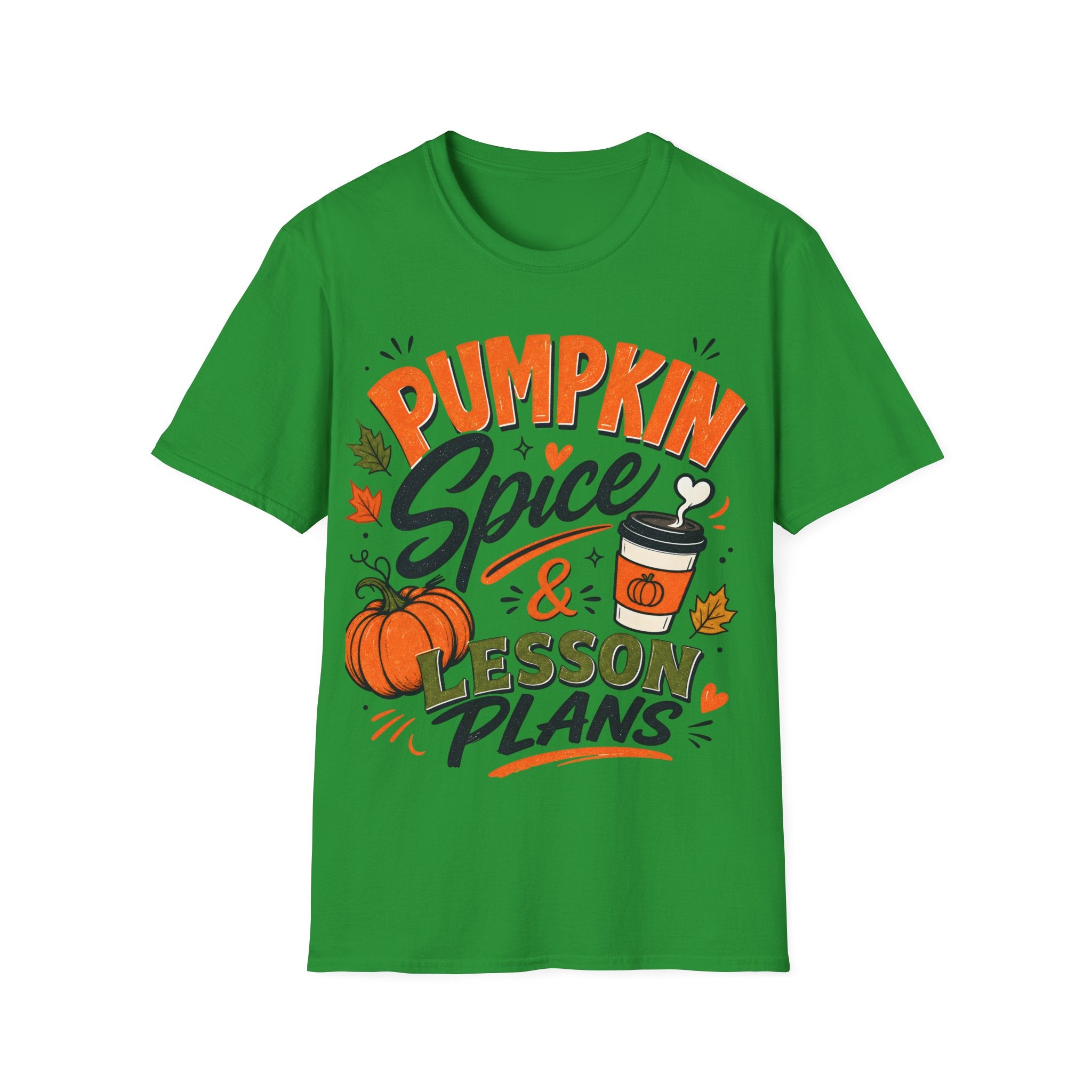 Pumpkin Spice & Lesson Plans T-Shirt — Cozy Fall Teacher Shirt