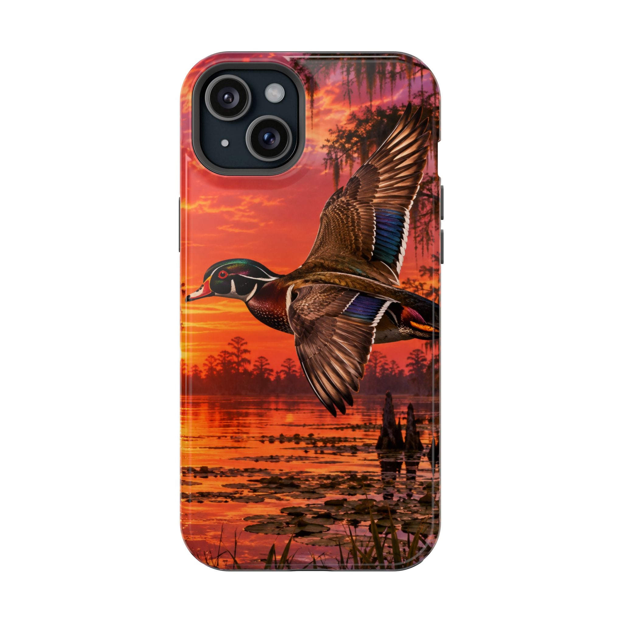 Wood Duck Sunset Phone Case — Magnetic Impact-Resistant