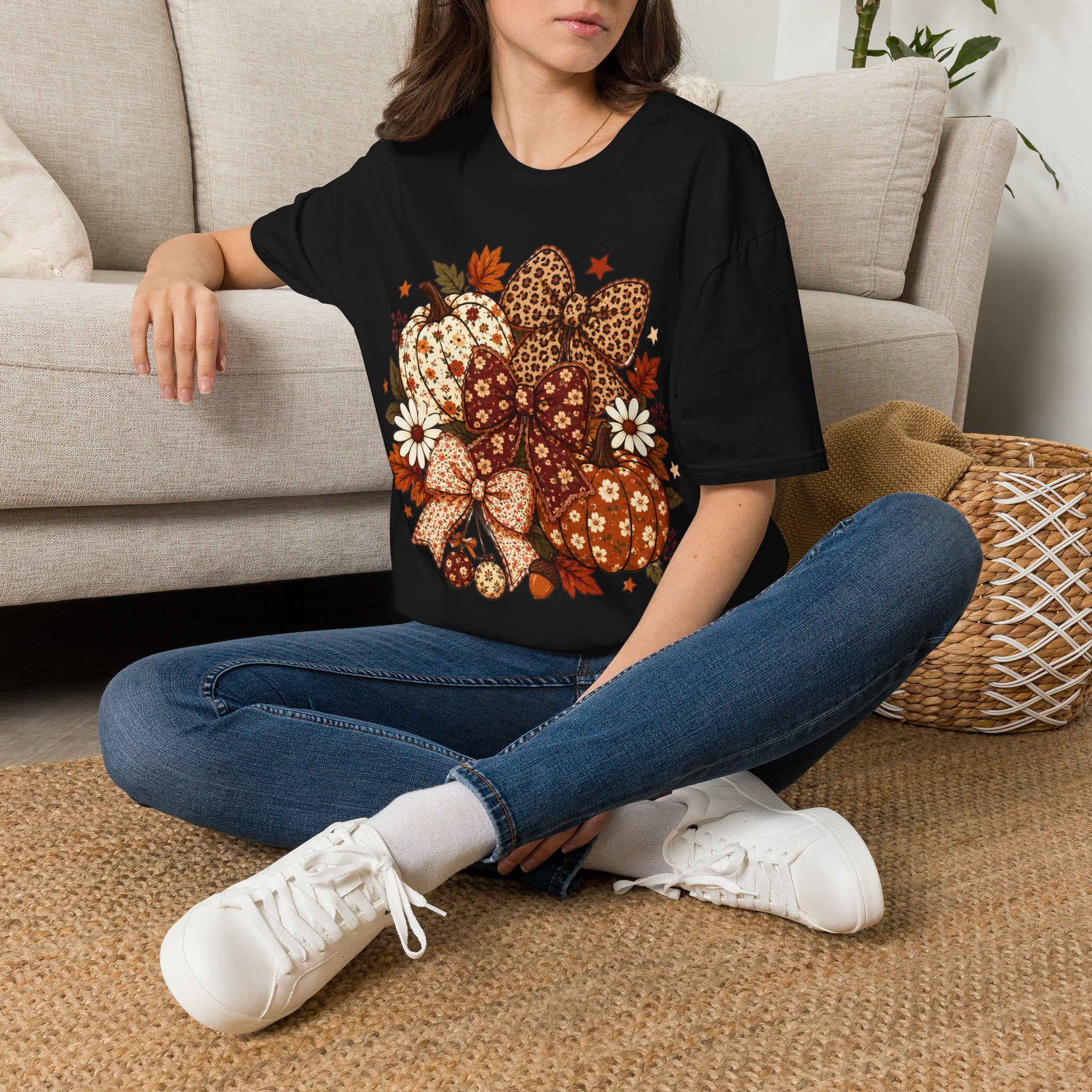 Fall Leopard Pumpkins T-Shirt
