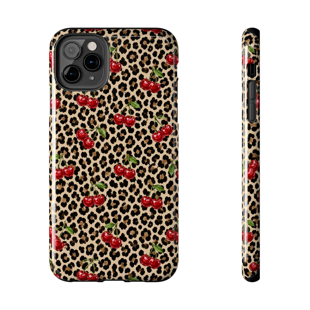 Cherry Leopard Tough Phone Case