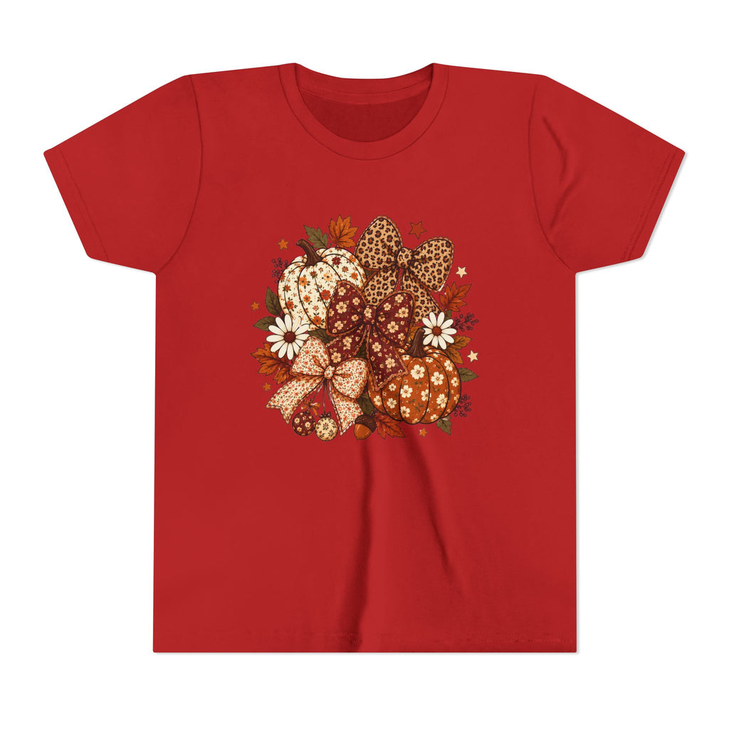 Youth Tee — Autumn Pumpkin Bouquet Graphic Shirt
