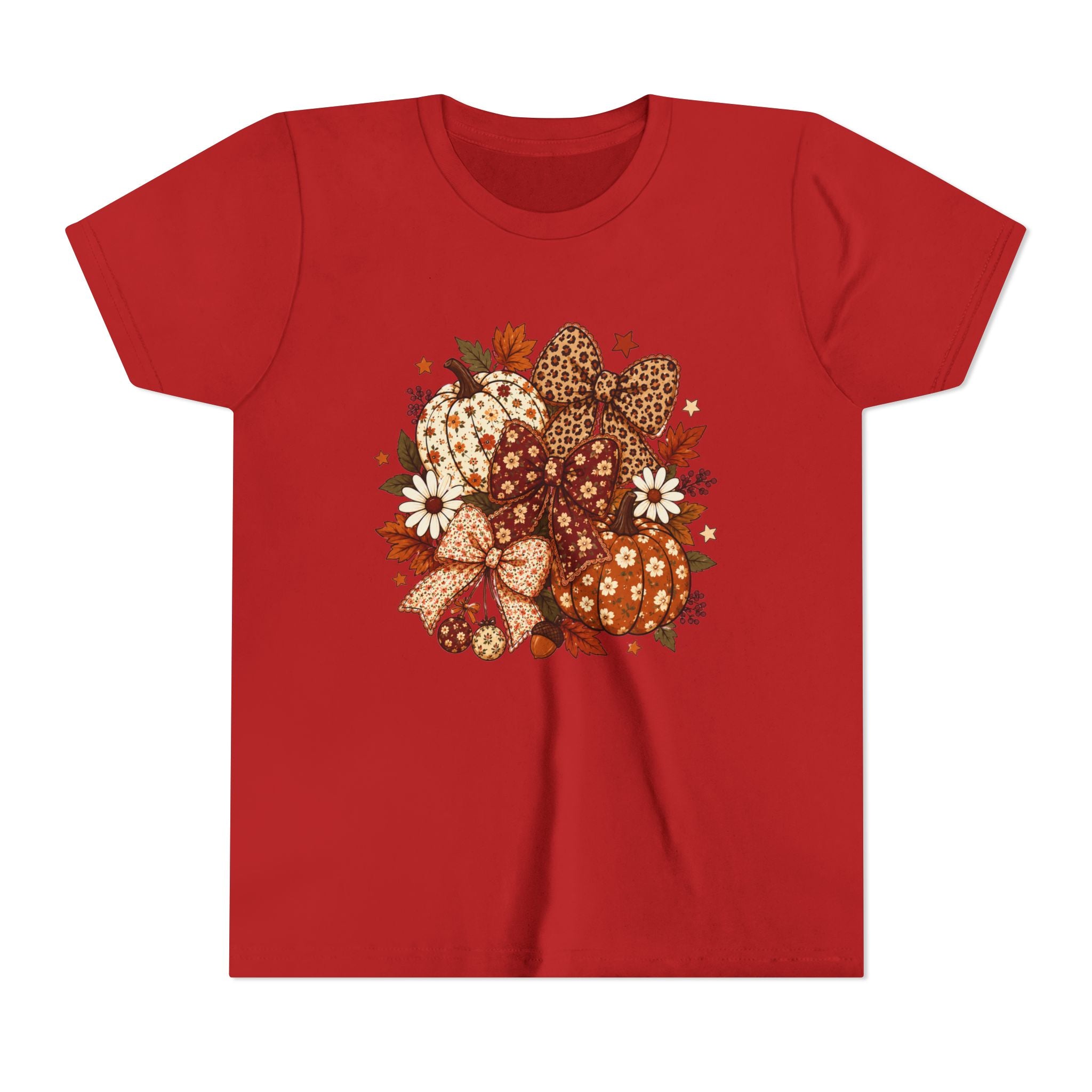 Youth Tee — Autumn Pumpkin Bouquet Graphic Shirt