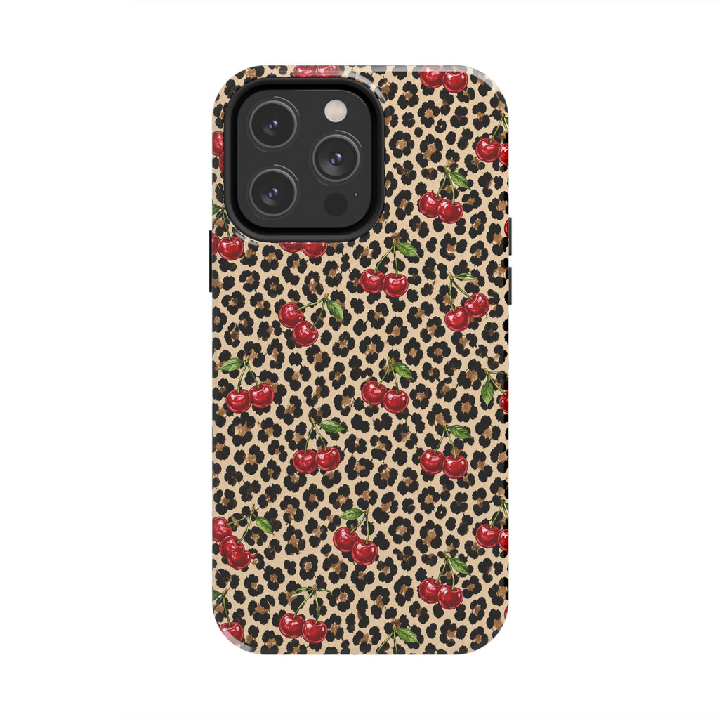 Cherry Leopard Tough Phone Case