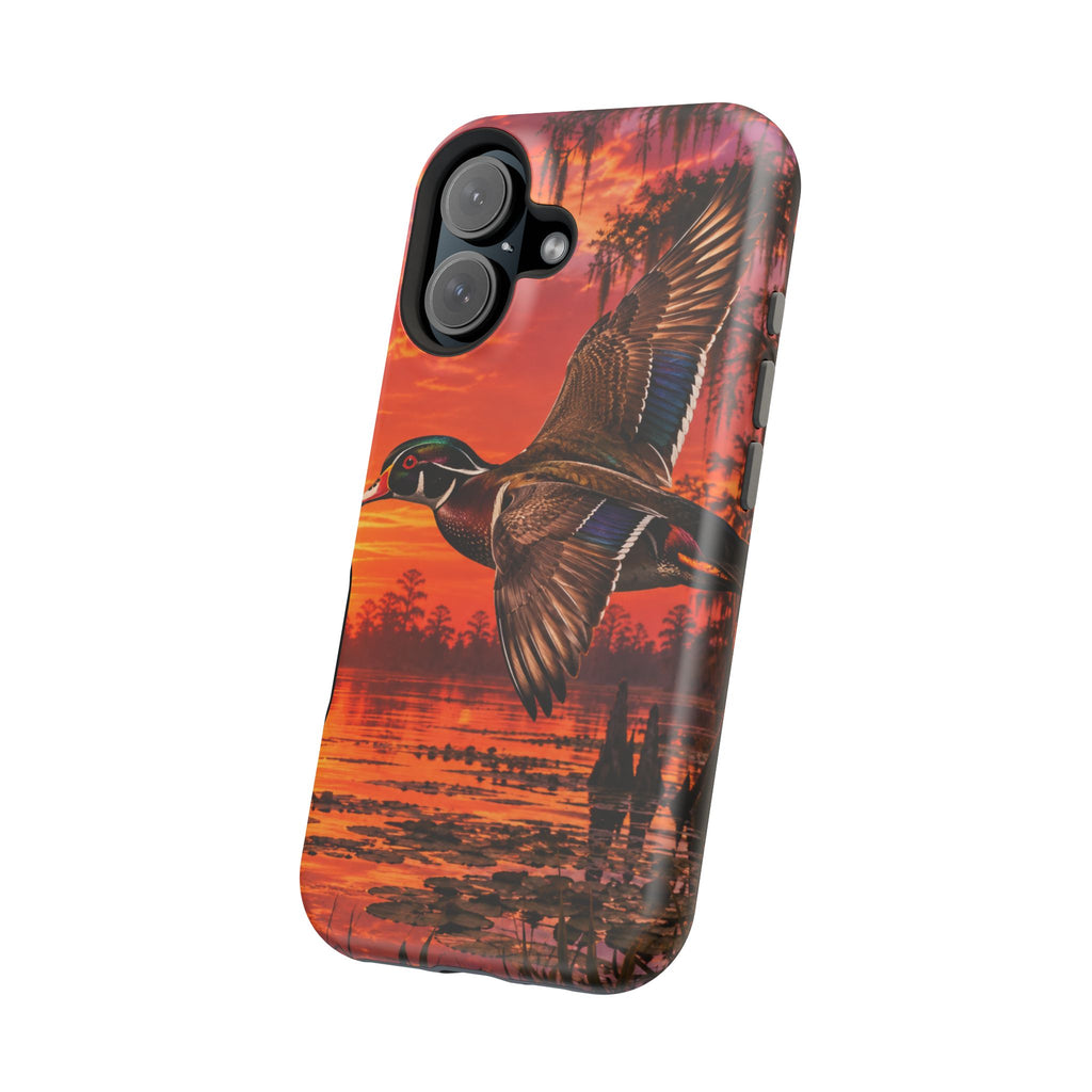 Wood Duck Sunset Phone Case — Magnetic Impact-Resistant