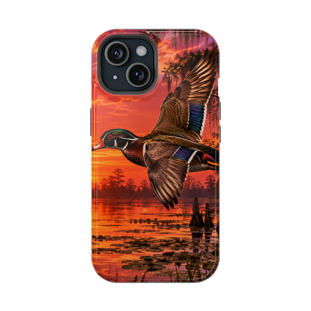 Wood Duck Sunset Phone Case — Magnetic Impact-Resistant
