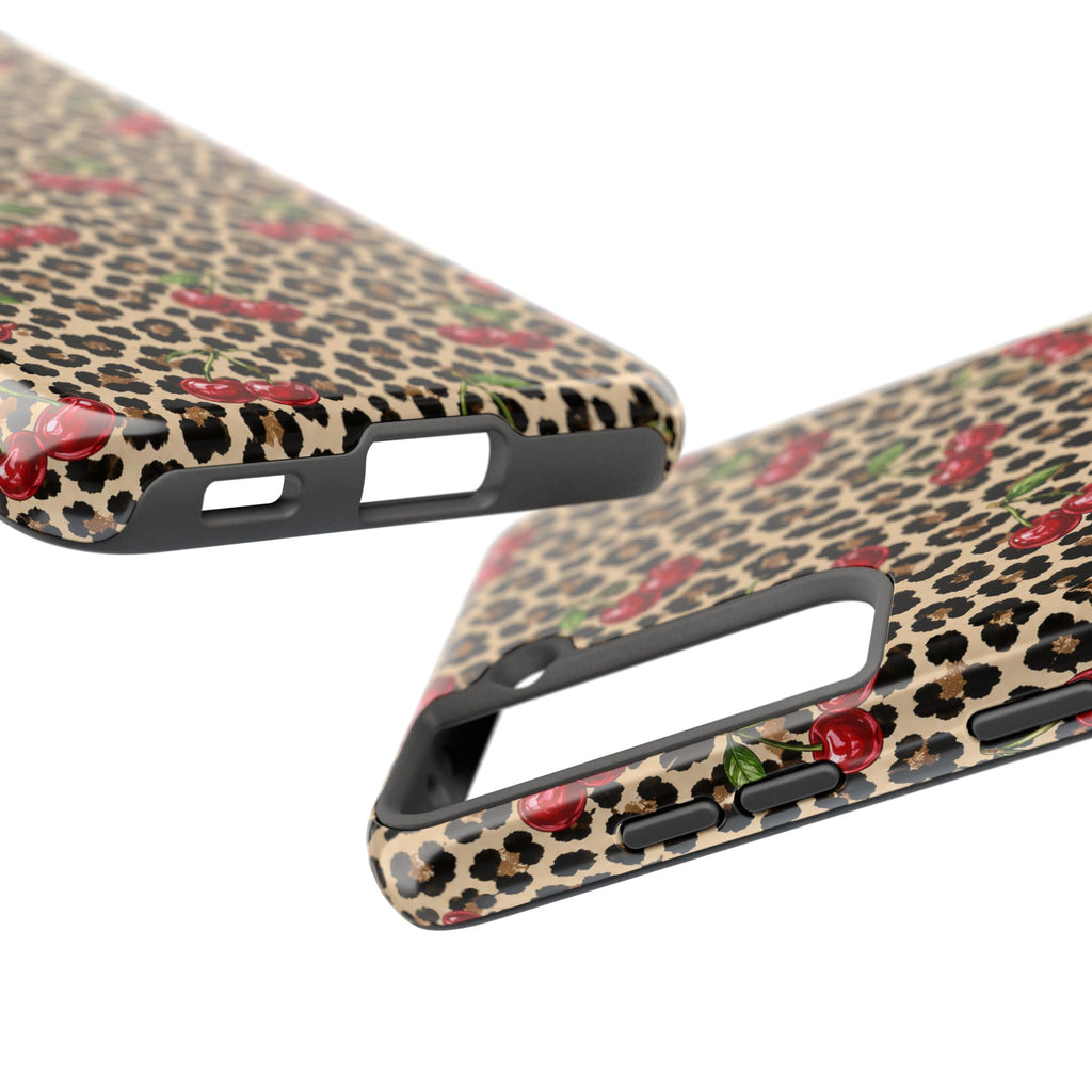 Cherry Leopard Tough Phone Case