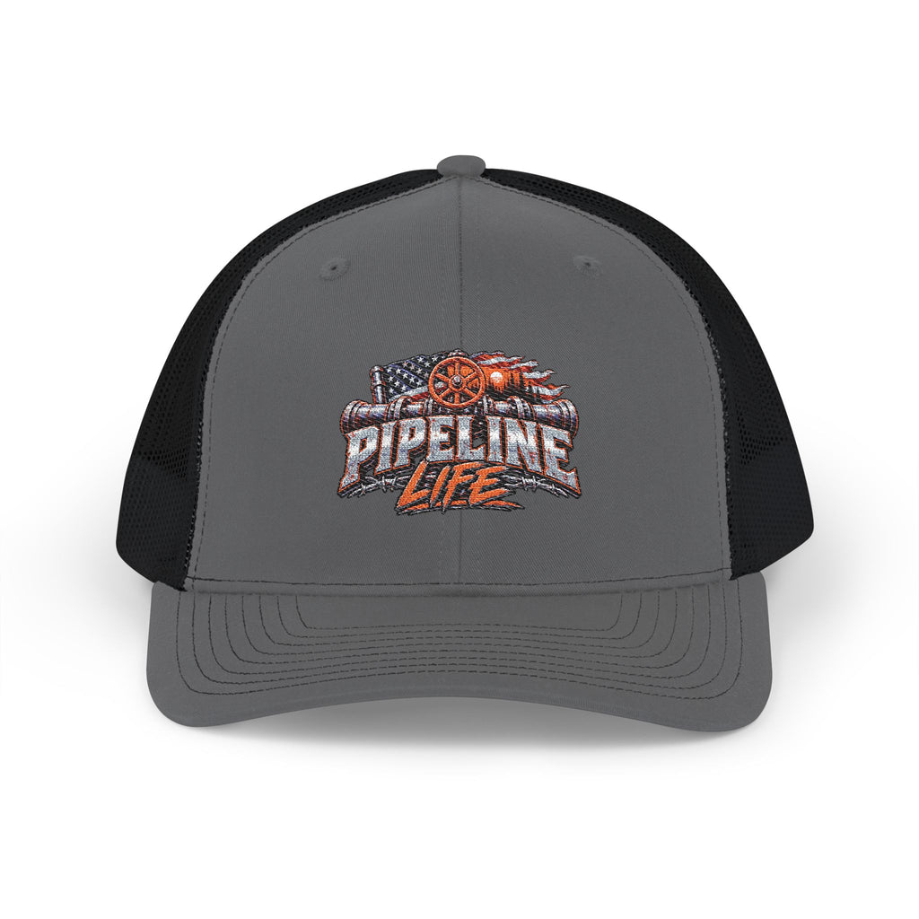 Lifeline Firefighter Trucker Hat — USA Flag Badge Snapback
