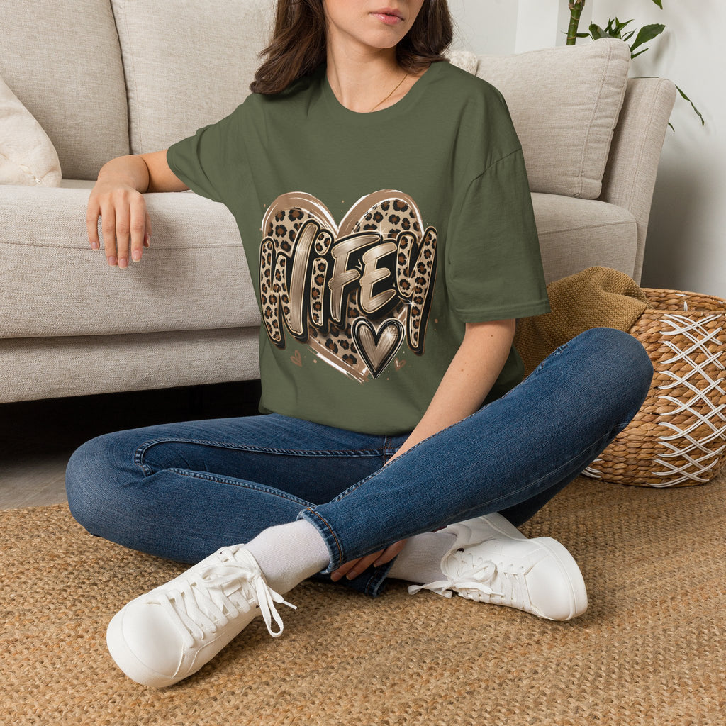 Mom Heart Leopard T‑Shirt
