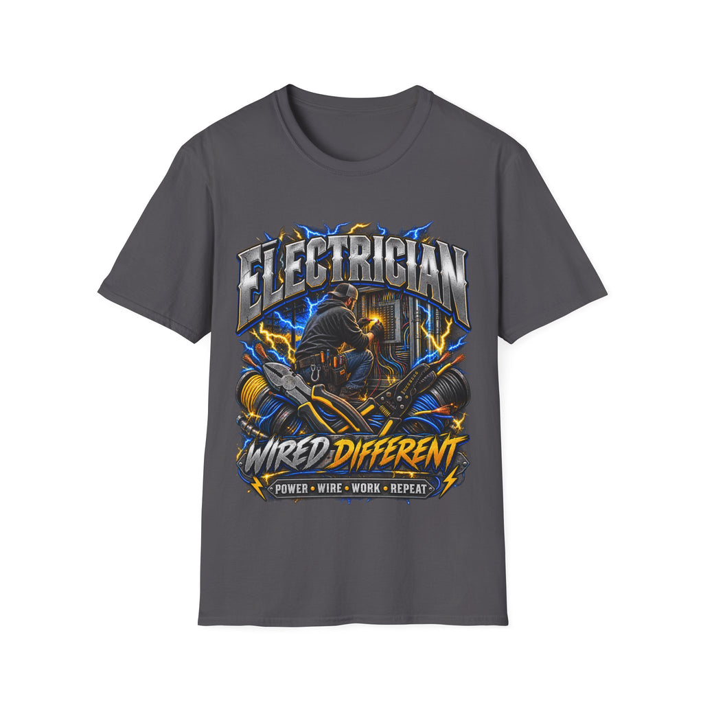 Electrician T-Shirt — Wired Different Graphic Tee