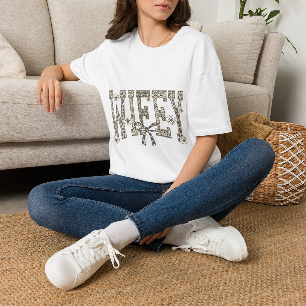 Wifey Leopard Floral T-Shirt