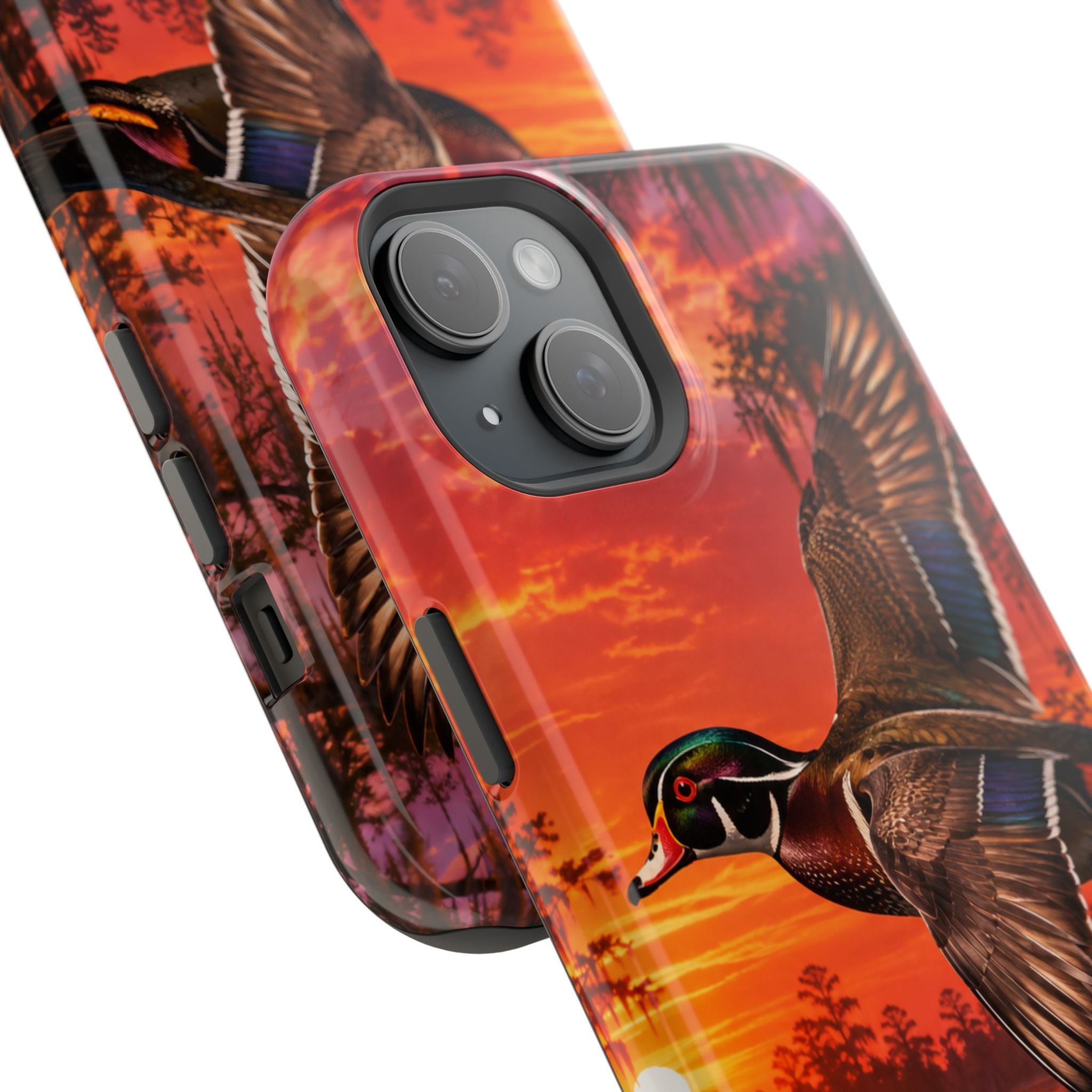 Wood Duck Sunset Phone Case — Magnetic Impact-Resistant