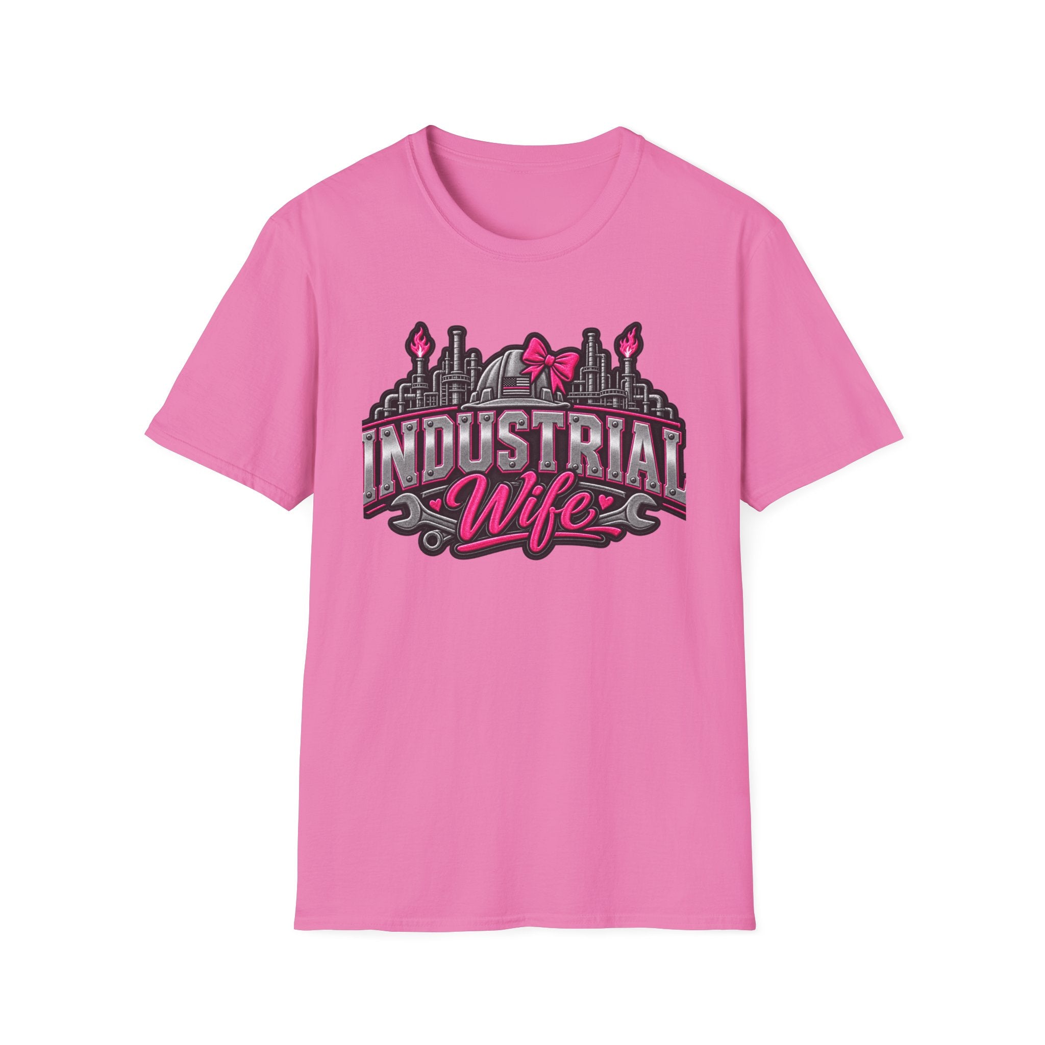Industrial Wife T-Shirt — Pink Bow Steel Mill Apparel