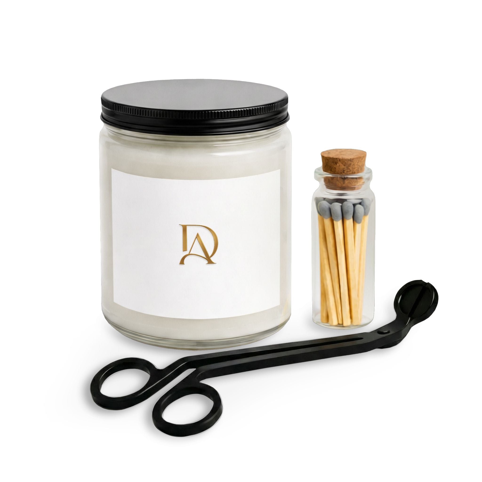 Luxury Scented Candle Gift Set with Matches & Wick Trimmer