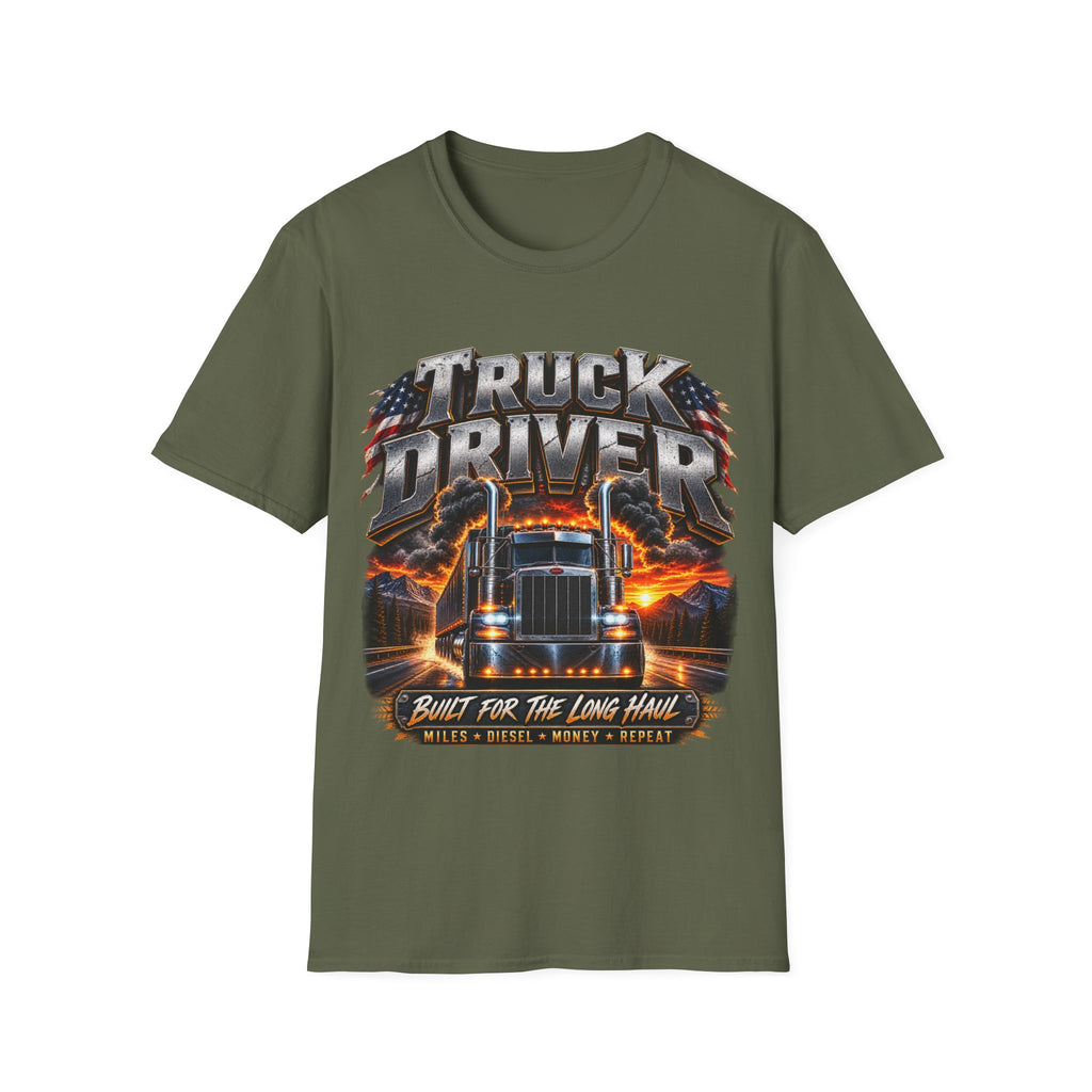 Truck Driver T‑Shirt — Born for the Long Haul Graphic Tee