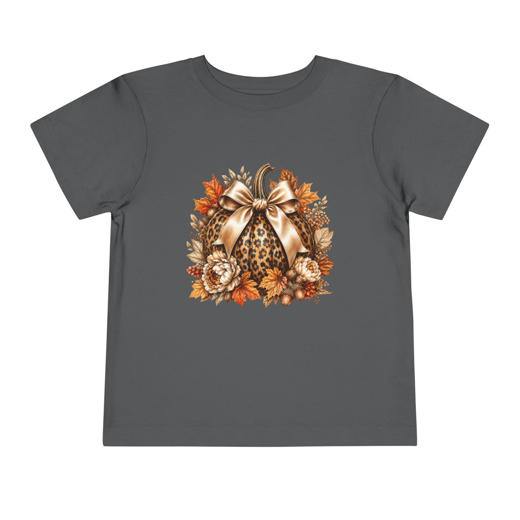 Toddler Tee — Leopard Pumpkin Fall Floral Design