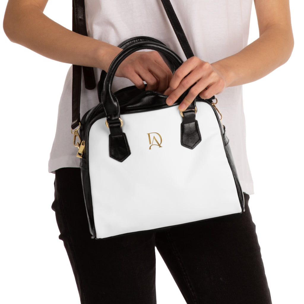 Classic White & Black Shoulder Purse