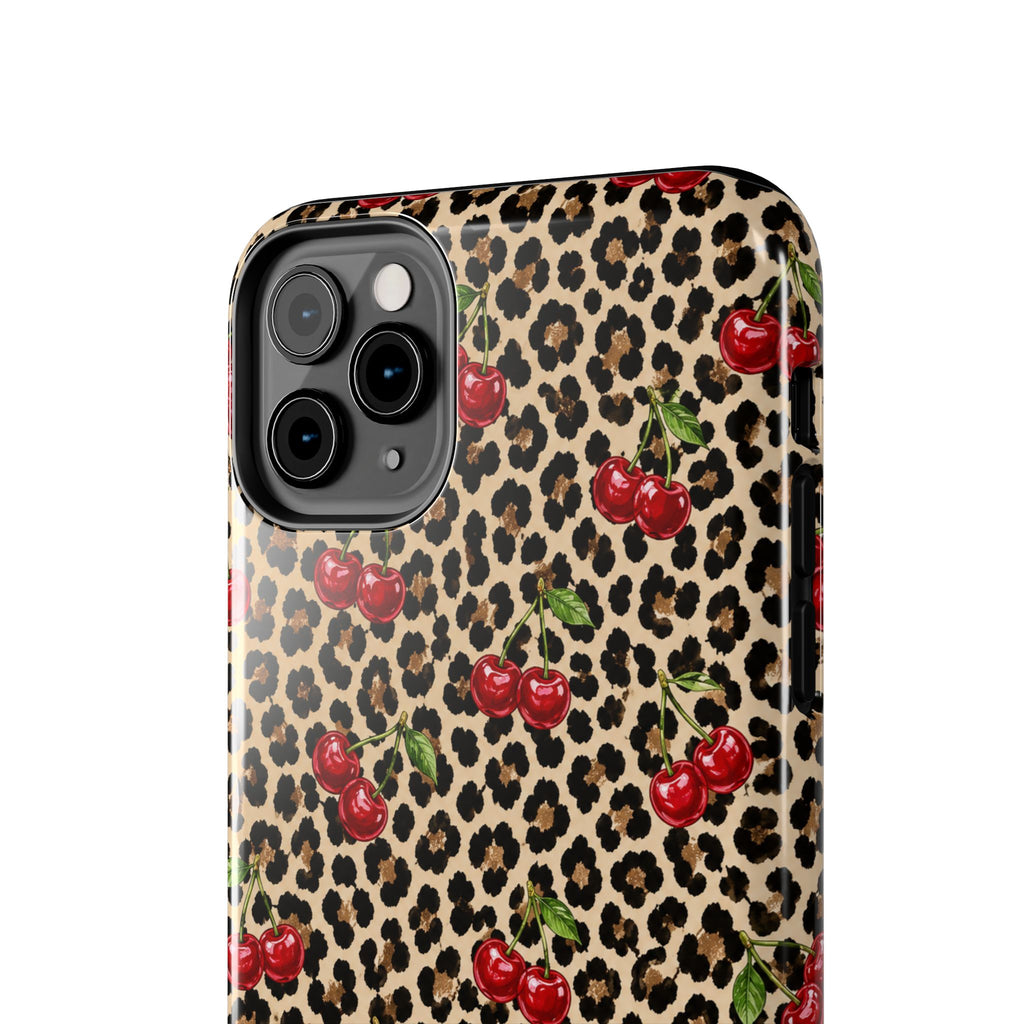 Cherry Leopard Tough Phone Case