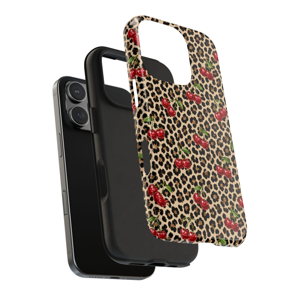 Cherry Leopard Tough Phone Case