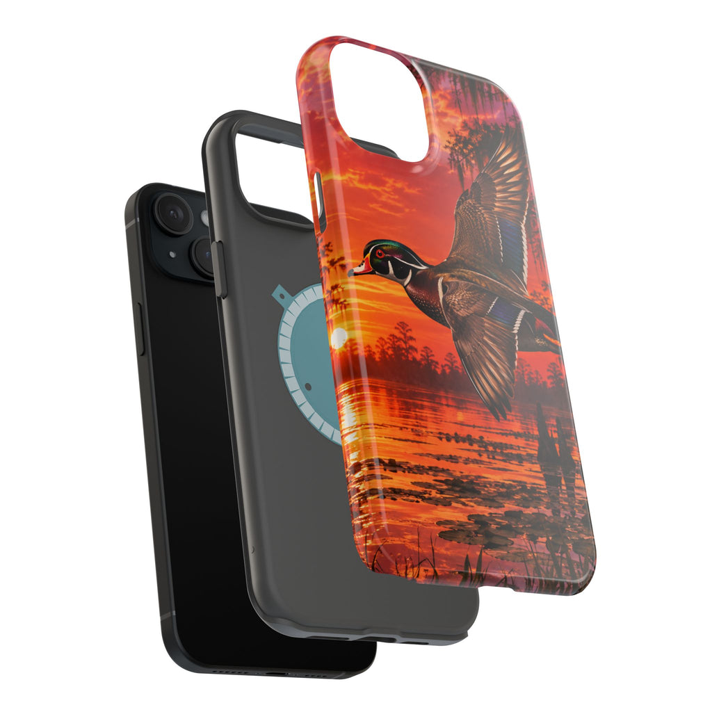 Wood Duck Sunset Phone Case — Magnetic Impact-Resistant
