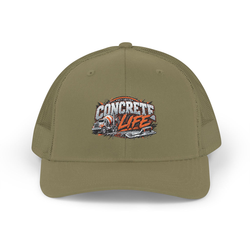 Concrete Life Trucker Cap – Rugged Construction Snapback Hat