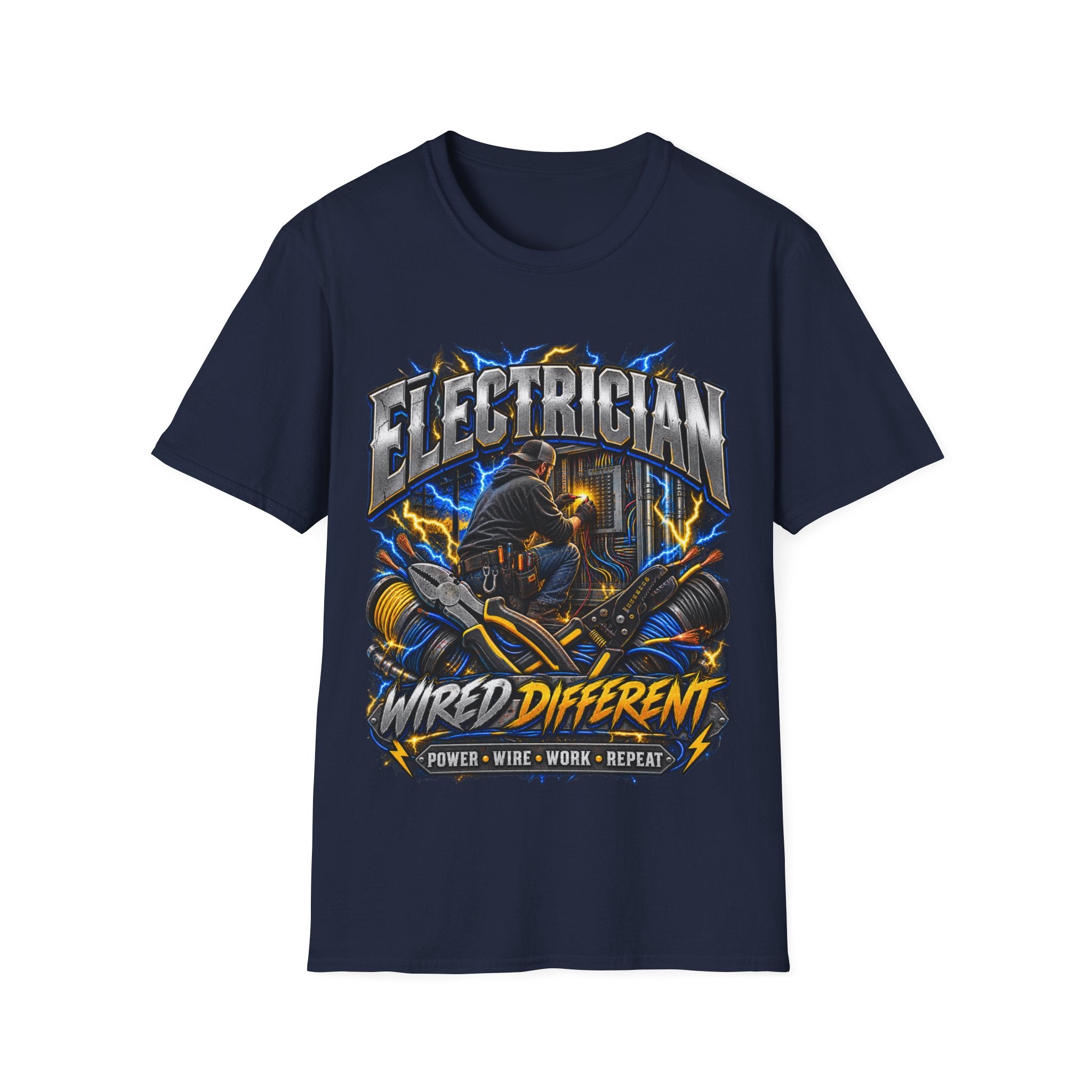Electrician T-Shirt — Wired Different Graphic Tee