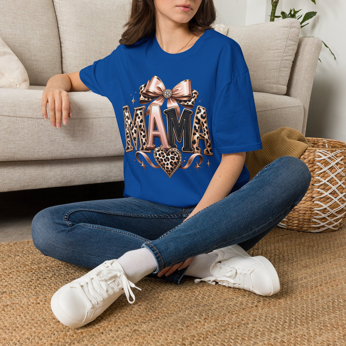 Mama Leopard Bow T-Shirt