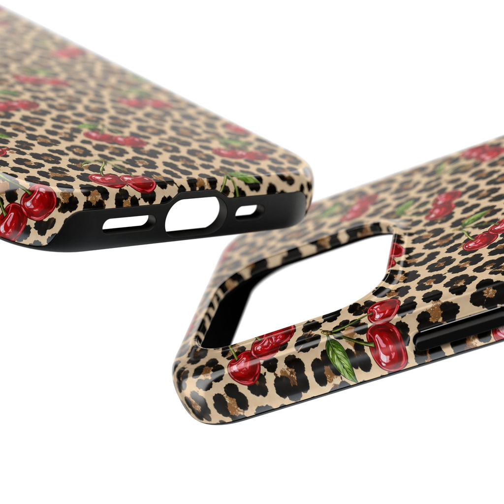 Cherry Leopard Tough Phone Case